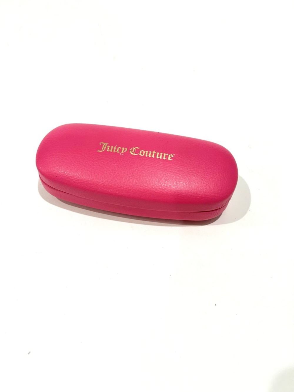 Juicy Couture Bright Pink Sunglasses Case with Gold Logo